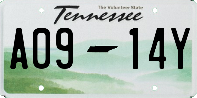 TN license plate A0914Y