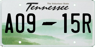 TN license plate A0915R