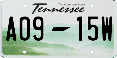 TN license plate A0915W