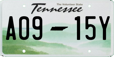 TN license plate A0915Y