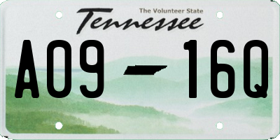TN license plate A0916Q
