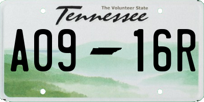TN license plate A0916R