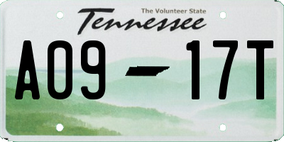 TN license plate A0917T