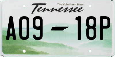 TN license plate A0918P