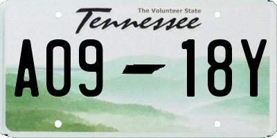 TN license plate A0918Y