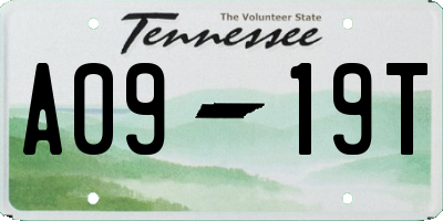TN license plate A0919T