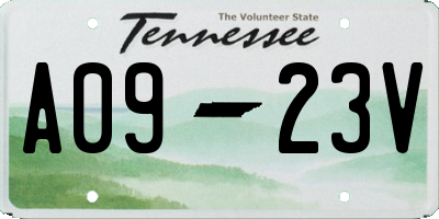 TN license plate A0923V