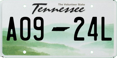 TN license plate A0924L