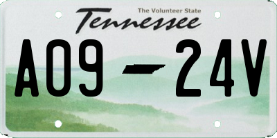 TN license plate A0924V