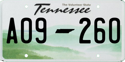 TN license plate A0926O