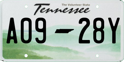 TN license plate A0928Y