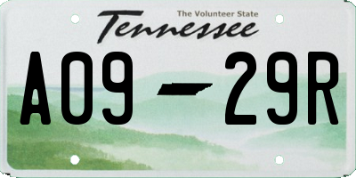 TN license plate A0929R