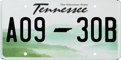 TN license plate A0930B