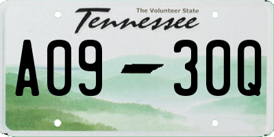 TN license plate A0930Q