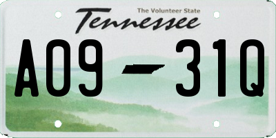 TN license plate A0931Q