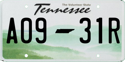 TN license plate A0931R