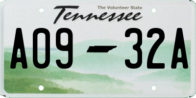 TN license plate A0932A
