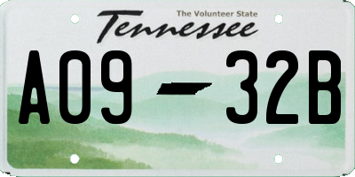 TN license plate A0932B