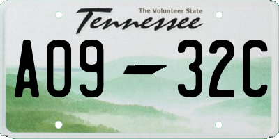 TN license plate A0932C