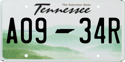 TN license plate A0934R