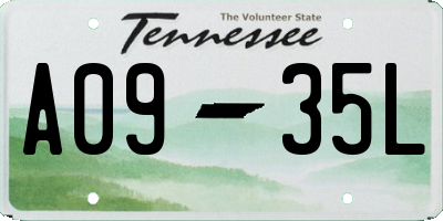 TN license plate A0935L