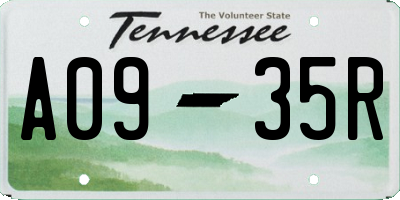 TN license plate A0935R