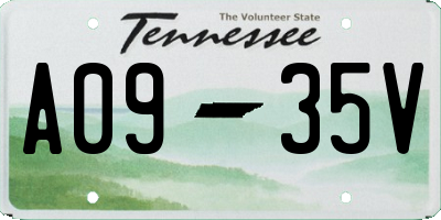 TN license plate A0935V