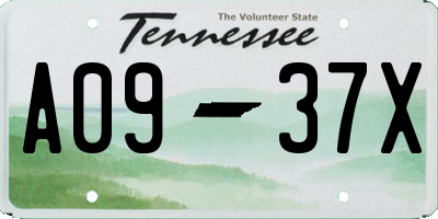 TN license plate A0937X