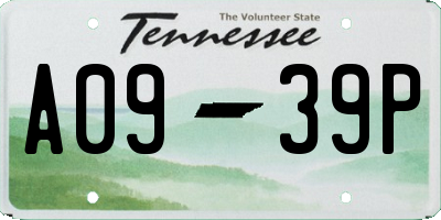 TN license plate A0939P