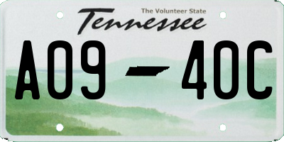 TN license plate A0940C