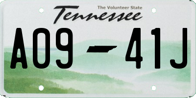 TN license plate A0941J