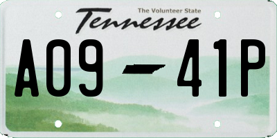 TN license plate A0941P
