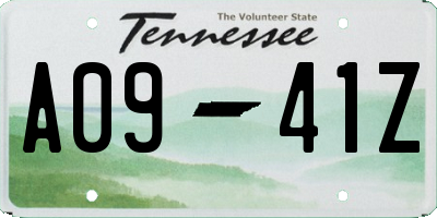 TN license plate A0941Z