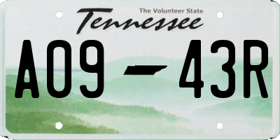 TN license plate A0943R