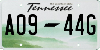 TN license plate A0944G