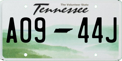 TN license plate A0944J