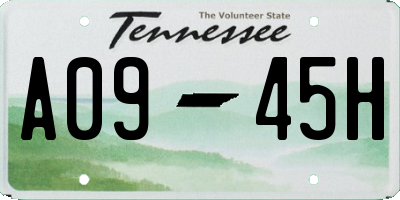 TN license plate A0945H