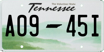 TN license plate A0945I