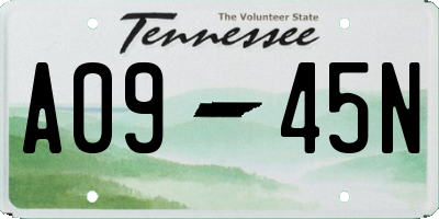TN license plate A0945N