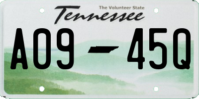 TN license plate A0945Q
