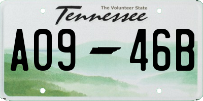 TN license plate A0946B