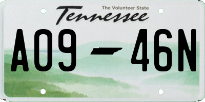 TN license plate A0946N