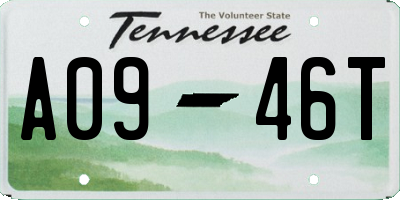 TN license plate A0946T