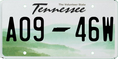 TN license plate A0946W