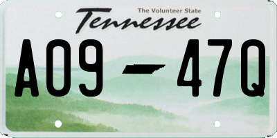 TN license plate A0947Q