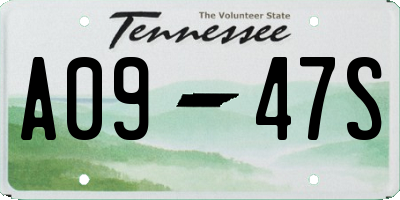 TN license plate A0947S