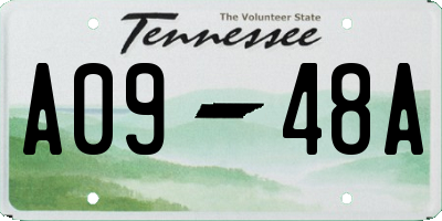 TN license plate A0948A