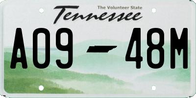 TN license plate A0948M