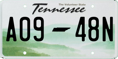 TN license plate A0948N