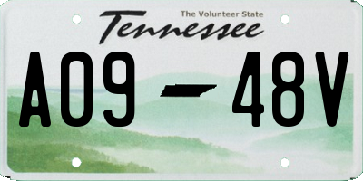 TN license plate A0948V